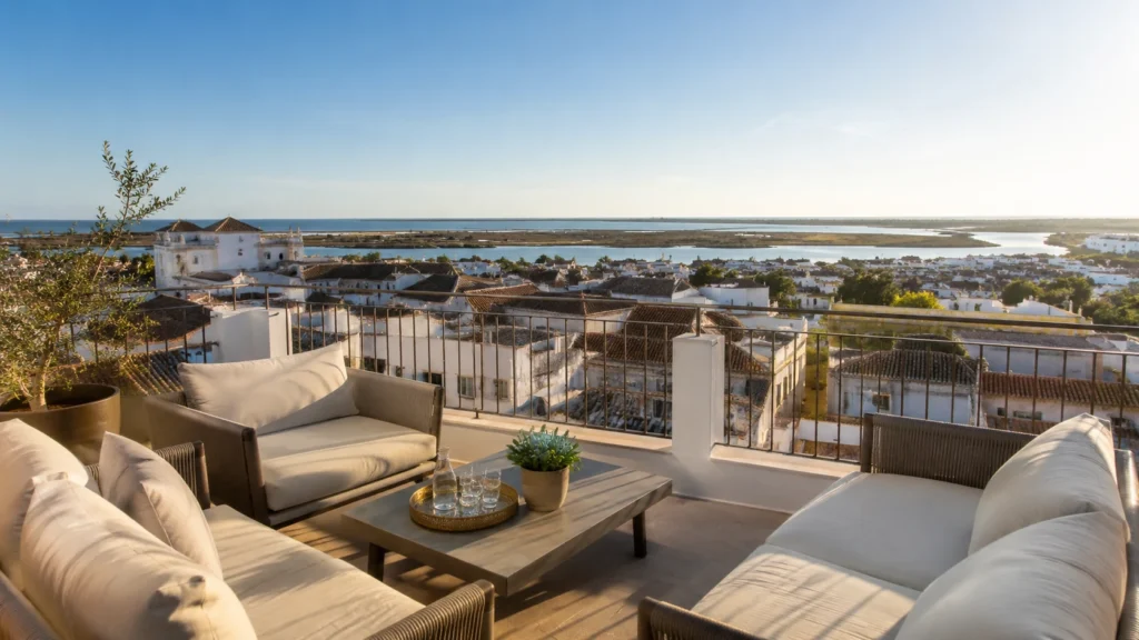 Terraço de uma casa para comprar em Tavira, Algarve