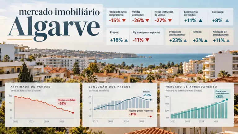 Mercado imobiliário no Algarve: vendas contidas no verão 2026
